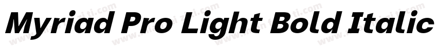 Myriad Pro Light Bold Italic字体转换